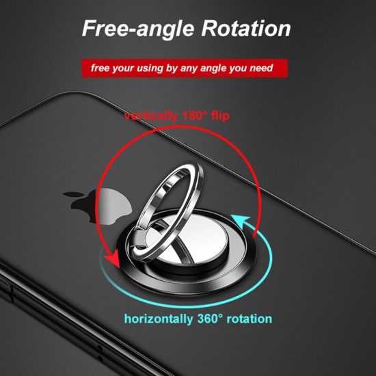 Magnetic Metal Phone Holder Stand 360° Rotation Finger Ring for Samsung Galaxy S21 POCO M3 Umidigi Bison