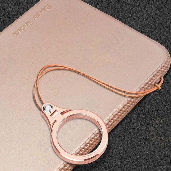 Universal 2 In 1 Phone Ring Holder & Phone Holder Lanyard Finger Buckle Cell Phone Grip Strap Metal Stand For All Smartphone