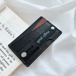 Universal PU Leather Push Pull Sticker Phone Bracket Wristband Finger Holder with Card Slots Universal PU Leather Push Pull Sticker Phone Bracket Wristband Finger Holder with Card Slots
