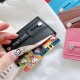 Universal PU Leather Push Pull Sticker Phone Bracket Wristband Finger Holder with Card Slots