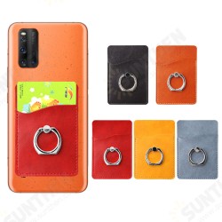 Universal 2 in 1 3M Adhesive Sticker PU Leather Mobile Phone Holder Ring Stand with Card Slot for All Smartphone Poco F2 Pro Redmi Note 9S Universal 2 in 1 3M Adhesive Sticker PU Leather Mobile Phone Holder Ring Stand with Card Slot for All Smartphone Poco F2 Pro Redmi Note 9S