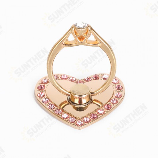 Universal 2 in 1 Crystal Finger Ring Stand Desktop Phone Bracket Phone Holder for Samsung