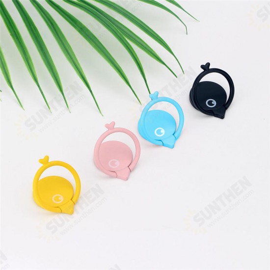 Universal Metal Fish Shape 360 Degree Rotation Finger Ring Holder Desktop Stand for Mobile Phone