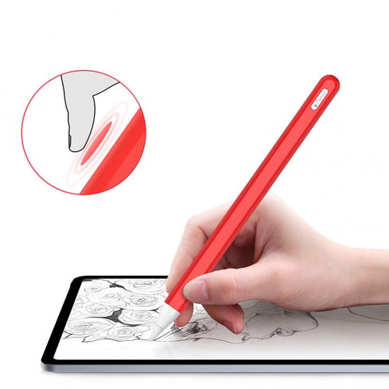 Anti-slip Anti-fall Silicone Touch Screen Stylus Pen Protective Case for Apple Pencil 2nd Generation