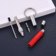 Practical Retro Metal Multifunctional 6 in 1 Screwdriver Ballpoint Pen Touch Screen Capacitive Pen Keychain with Ruler