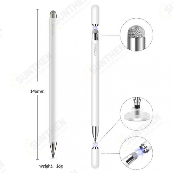 ST02 Universal 2 In 1 Stylus Pen High Sensitive Capacitive Pen Touch Screen Stylus Drawing Pen for Apple Tablet Android Suitable for Devices Of Capacitive Screens