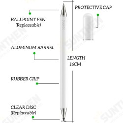 ST04 Universal 2 In 1 Stylus Pen High Sensitive Passive Capacitive Pen Touch Screen Stylus Drawing Pen for Apple Tablet Android Suitable for Devices of Capacitive Screens