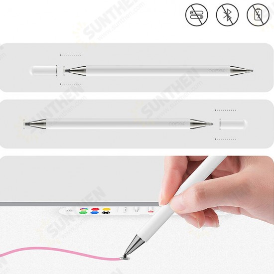 ST04 Universal 2 In 1 Stylus Pen High Sensitive Passive Capacitive Pen Touch Screen Stylus Drawing Pen for Apple Tablet Android Suitable for Devices of Capacitive Screens