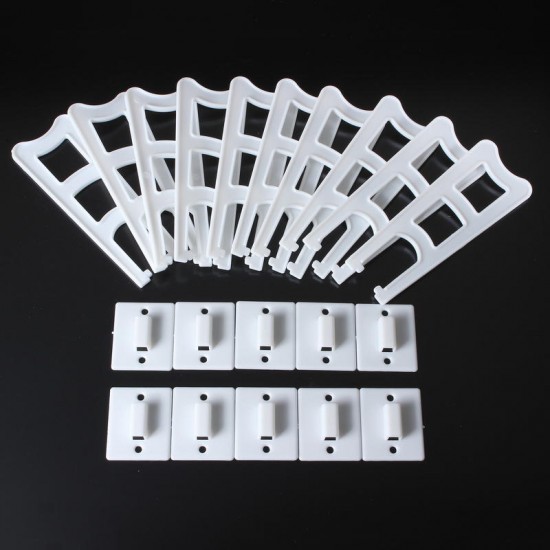 10 Pair Photo Frame Bracket Stand Support Trapezoidal for Crystal Glass