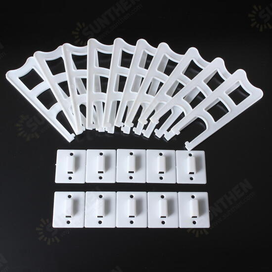 10 Pair Photo Frame Bracket Stand Support Trapezoidal for Crystal Glass