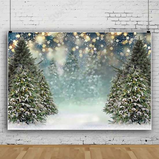 0.9x1.5m 1.5x2.1m 1.8x2.7m Winter Snowflake Christmas Tree Photography Backdrops Glitter Decoration Background Cloth for Studio Photo Backdrop Prop