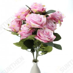 10 Head 1 Bouquet Artificial Flowers Rose Flower Silk Rose Flower Home Room Wedding Party Decor Photography Prop 10 Head 1 Bouquet Artificial Flowers Rose Flower Silk Rose Flower Home Room Wedding Party Decor Photography Prop