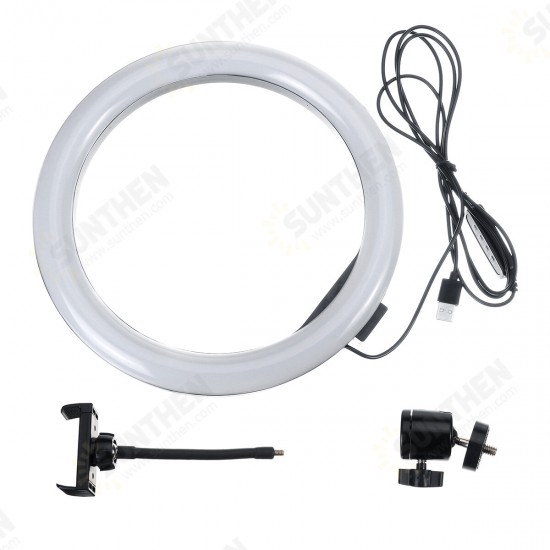 10 Inch 2700K-6500K 3-Color Temperature Dimmable LED Ring Light Makeup Fill Light for Live Broadcast Youtube Video