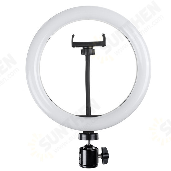 10 Inch Dimmable LED Ring Light Photo Selfie Fill Light with Tripod Adjustable Phone Holder Tripod Head for Makeup Live Broadcast Video Shooting