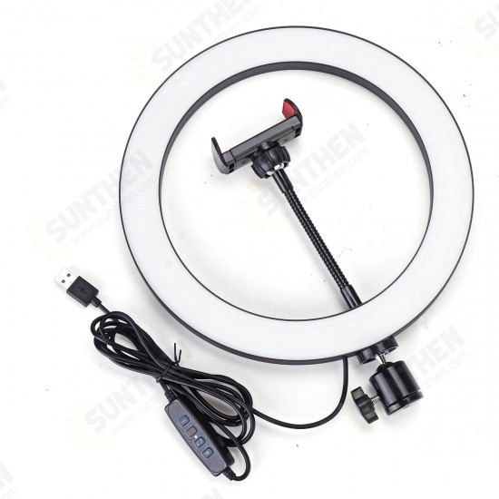 10 Inch USB LED Ring Light Adjustable Selfie Fill Light 3300-6500K Dimmable Lamp for Youtube Tik Tok Vlog for Moblie Phone Camera Laptop