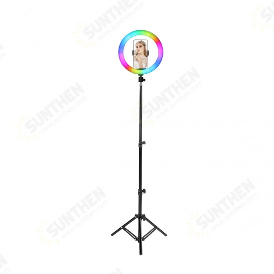 10 inch 3000K-6500K LED RGB Ring Light With Remote Control Tripod Portable USB Ring Light Lamp for Vlogging TikTok Youtube Video Beauty Makeup