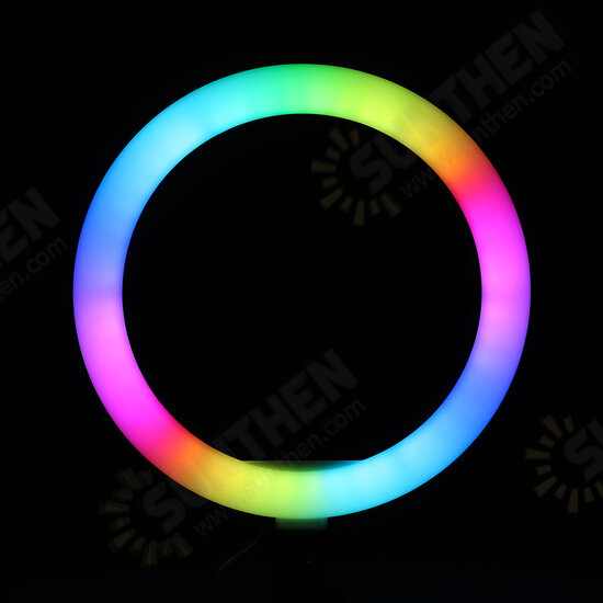 10 inch 3000K-6500K LED RGB Ring Light With Remote Control Tripod Portable USB Ring Light Lamp for Vlogging TikTok Youtube Video Beauty Makeup