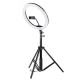 12 Inch 30cm 3000K-5500K Dimmable Remote Control LED Ring Light 3-Colors Modes Fill Light with 163cm Tripod Mount and Phone Holder