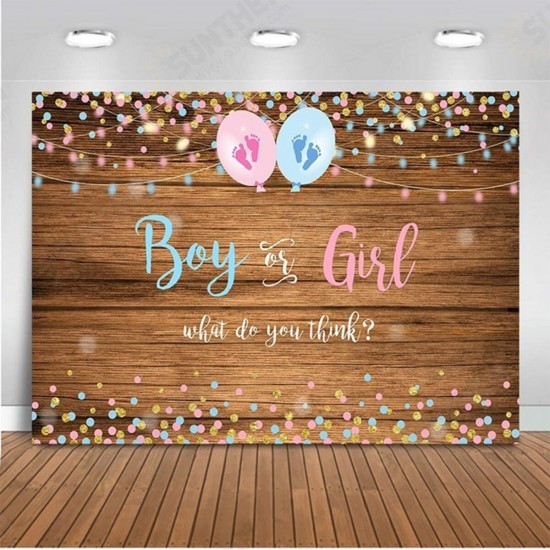 150x100CM 210x150CM 250x180CM Spray Painted Vinyl Boy Girl Gender Reveal Photography Backdrop Party Background Decoration