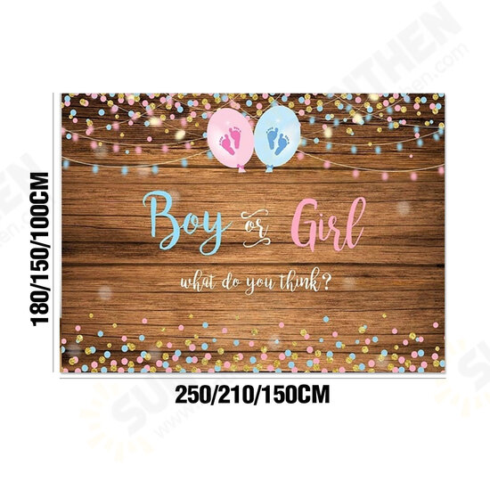 150x100CM 210x150CM 250x180CM Spray Painted Vinyl Boy Girl Gender Reveal Photography Backdrop Party Background Decoration