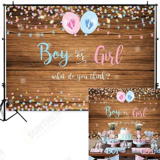 150x100CM 210x150CM 250x180CM Spray Painted Vinyl Boy Girl Gender Reveal Photography Backdrop Party Background Decoration