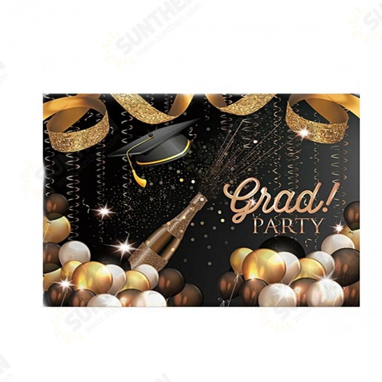 1.5x1m 2.2x1.5m Academic Cap Graduation Ceremony Theme Party Decor Backdrop Photography Background Props