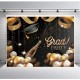 1.5x1m 2.2x1.5m Academic Cap Graduation Ceremony Theme Party Decor Backdrop Photography Background Props