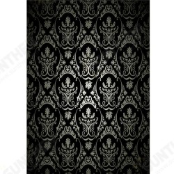 1.5x2.1m Photography Retro Damask Cloth Studio Props Background Vinyl Black 1.5x2.1m Photography Retro Damask Cloth Studio Props Background Vinyl Black