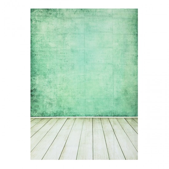 1.5x2.1m Silk Material Light Green Cement Wall Wooden Pattern Photo Background Cloth Photography Backdrop