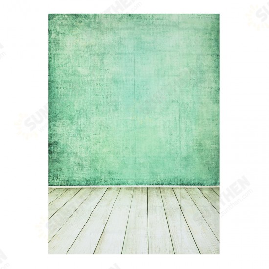 1.5x2.1m Silk Material Light Green Cement Wall Wooden Pattern Photo Background Cloth Photography Backdrop