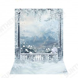 1.5x2.1m Snow View Balcony Studio Props Photography Backdrop Background Silk Material 1.5x2.1m Snow View Balcony Studio Props Photography Backdrop Background Silk Material