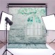 1.5x2m Brick Wall Window Floor Studio Silk Photography Backdrop Photo Background Studio Props