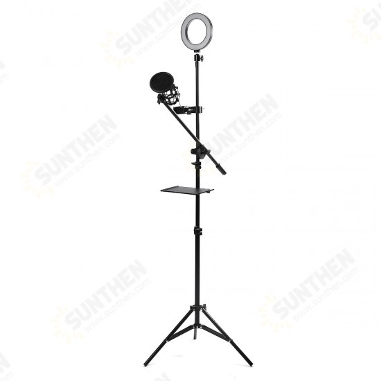 16/25cm Dimmable LED Video Ring Light Tripod Stand with Phone/Mic Holder bluetooth Selfie Shutter for Youtube Tik Tok Live Streaming