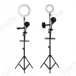 16/25cm Dimmable LED Video Ring Light Tripod Stand with Phone/Mic Holder bluetooth Selfie Shutter for Youtube Tik Tok Live Streaming 16/25cm Dimmable LED Video Ring Light Tripod Stand with Phone/Mic Holder bluetooth Selfie Shutter for Youtube Tik Tok Live Streaming