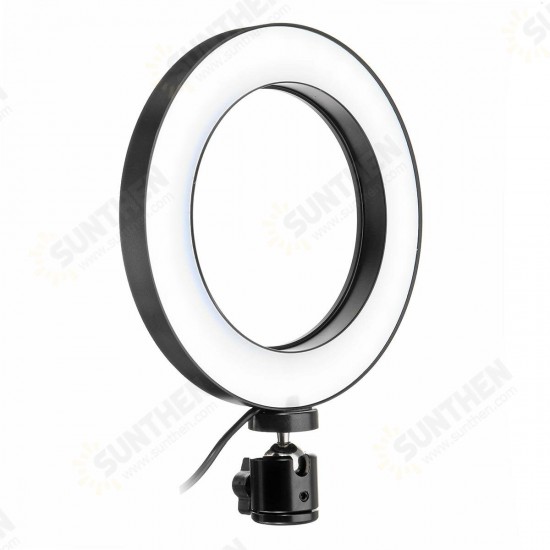 16cm 2700K-5500K Dimmable USB LED Ring Light Universal Phone Holder Adjustable Tripod Stand for Makeup Selfie Video Youtube Blog