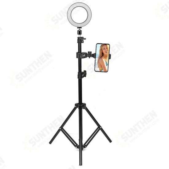 16cm 2700K-5500K Dimmable USB LED Ring Light Universal Phone Holder Adjustable Tripod Stand for Makeup Selfie Video Youtube Blog