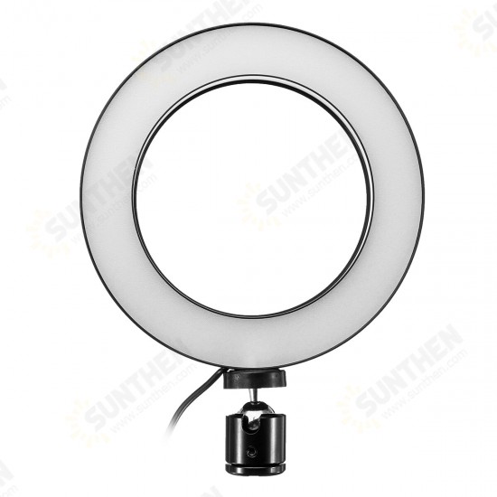 16cm LED Video Ring Light 5500K Dimmable with 160cm Adjustable Light Stand for Youtube Tiktok Live Streaming