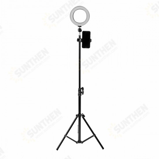 16cm LED Video Ring Light 5500K Dimmable with 160cm Adjustable Light Stand for Youtube Tiktok Live Streaming