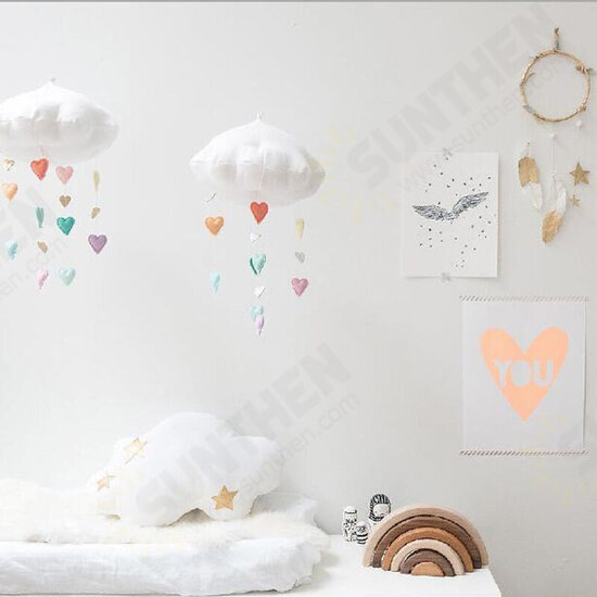 1PC Soft Baby Room Cotton Clouds Wall Hanging Room Ornaments Scene Photography Props Home Decor