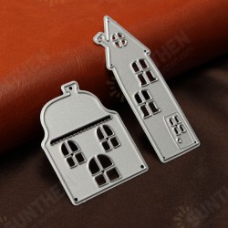 2 in 1 Tall Building Small House Cabin Metal Scrapbook Photo Album Paper Work DIY Cutting Dies 2 in 1 Tall Building Small House Cabin Metal Scrapbook Photo Album Paper Work DIY Cutting Dies