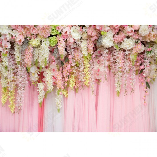 210x150cm 150x90cm Pink Flower Wedding Party Brilliant Photography Background Cloth Backdrops Photo Props