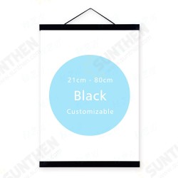 21/30/40/50/60/70/80cm A4 A3 DIY Modern Magnet Picture Wooden Frame Painting Scroll Photo Poster Hanger Black 21/30/40/50/60/70/80cm A4 A3 DIY Modern Magnet Picture Wooden Frame Painting Scroll Photo Poster Hanger Black