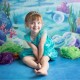 220x150cm 150x100cm Under Sea Mermaid Castle Blue Sea Photography Background Cartoon Backdrop Kids Baby Party Decor Props