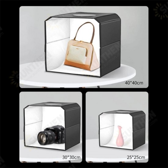 25/30/40cm Folding Mini Photo Studio Lightbox 3 Model LED Light Photography Softbox