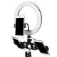 26cm LED Ring Light 3 Color 10 Brightness Dimmable Fill Light with Tripod Stand Dual Phone Clip for Youtube Live Stream Tiktok Broadcast 26cm LED Ring Light 3 Color 10 Brightness Dimmable Fill Light with Tripod Stand Dual Phone Clip for Youtube Live Stream Tiktok Broadcast