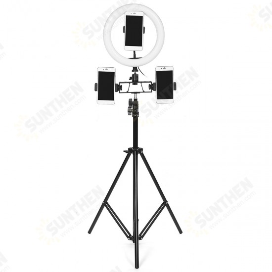 26cm LED Ring Light 3 Color 10 Brightness Dimmable Fill Light with Tripod Stand Dual Phone Clip for Youtube Live Stream Tiktok Broadcast 26cm LED Ring Light 3 Color 10 Brightness Dimmable Fill Light with Tripod Stand Dual Phone Clip for Youtube Live Stream Tiktok Broadcast