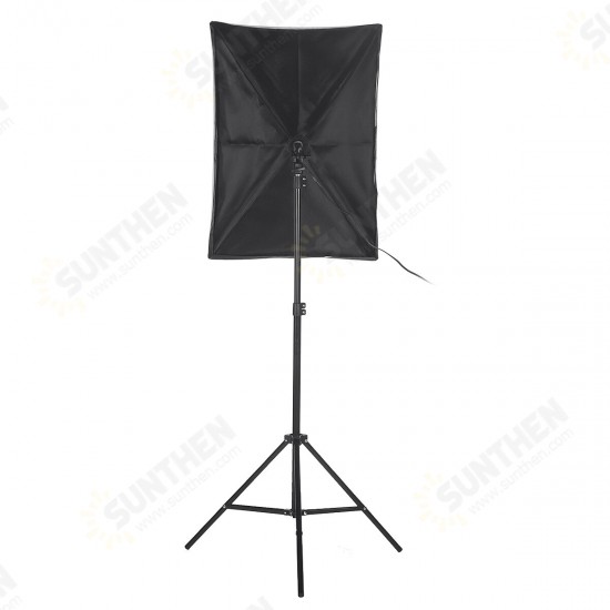 2Pcs 150W Photography Softbox 6000K LED Lighting Lamp Soft Box with Light Stand Bracket Studio Kit