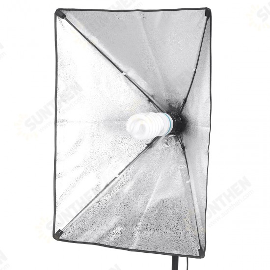 2Pcs 150W Photography Softbox 6000K LED Lighting Lamp Soft Box with Light Stand Bracket Studio Kit