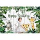 3 Size Jungle Green Forest Backdrop Happy Birthday Background Photography Woodland Party Prop
