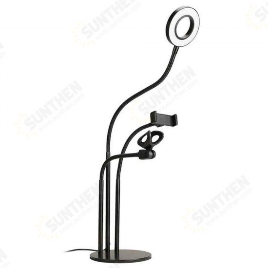 3 in 1 LED Ring Light Dimmable Lighting Kit Phone Selfie Tripod Stand for Mobile Phone Camera Live Broadcast